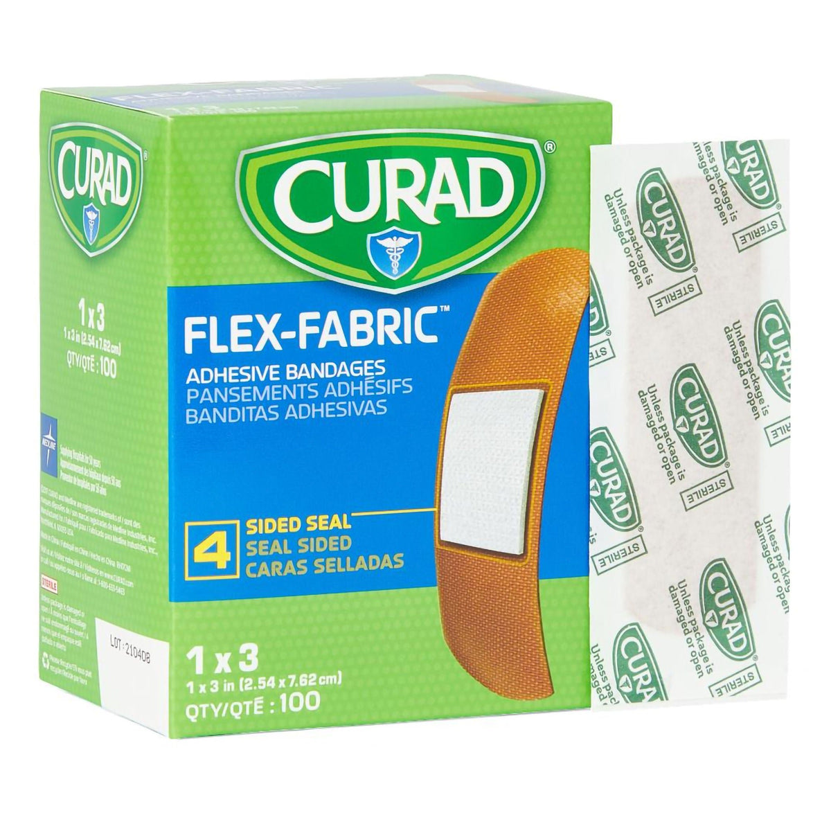 Comfort Cloth® Tan Adhesive Strip, 1 x 3 Inch, BX/100