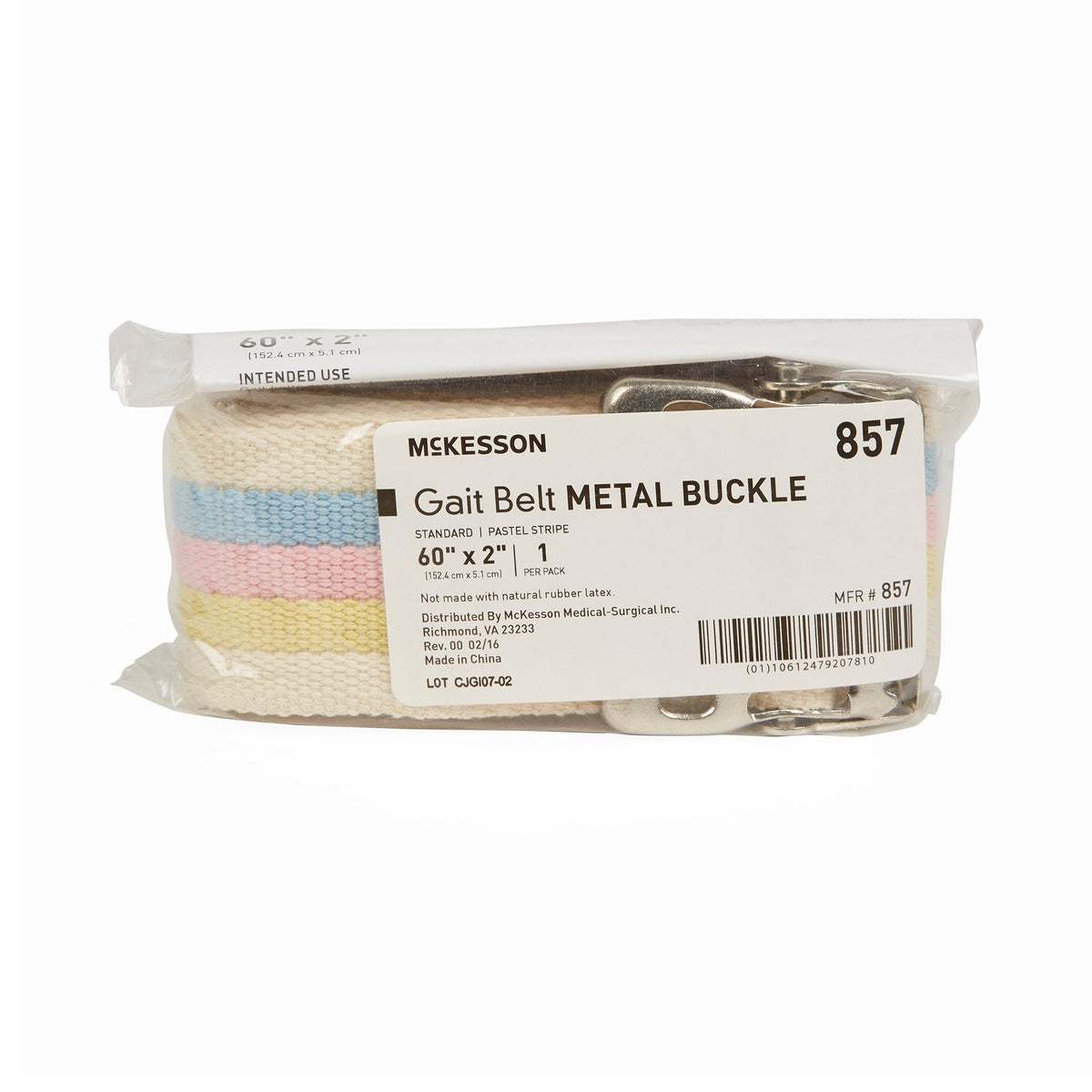 McKesson Pastel Stripe Gait Belt, 60 Inch, EA/1
