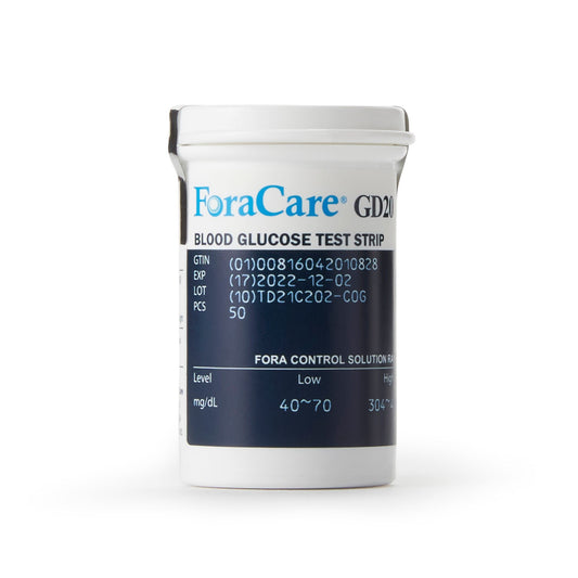 FORA GD20 Blood Glucose Test Strips, BX/50