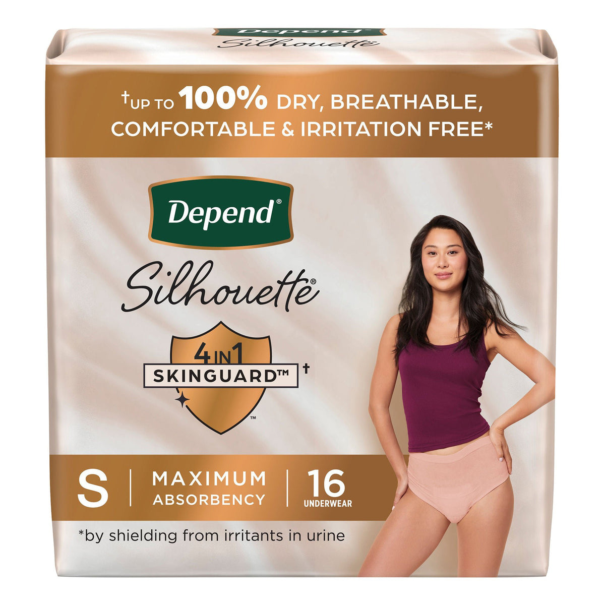 Depend® Silhouette® Maximum Absorbency Underwear, Small, PK/16