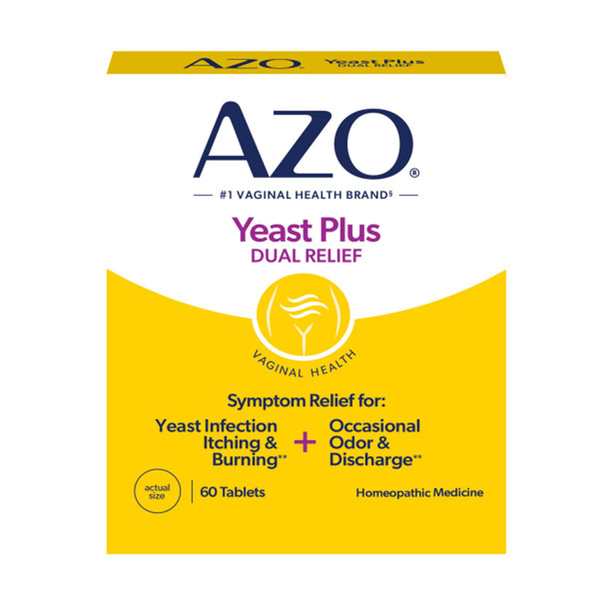 AZO® Yeast Plus Dual Relief for Yeast Infection Itching and Burning, BX/1