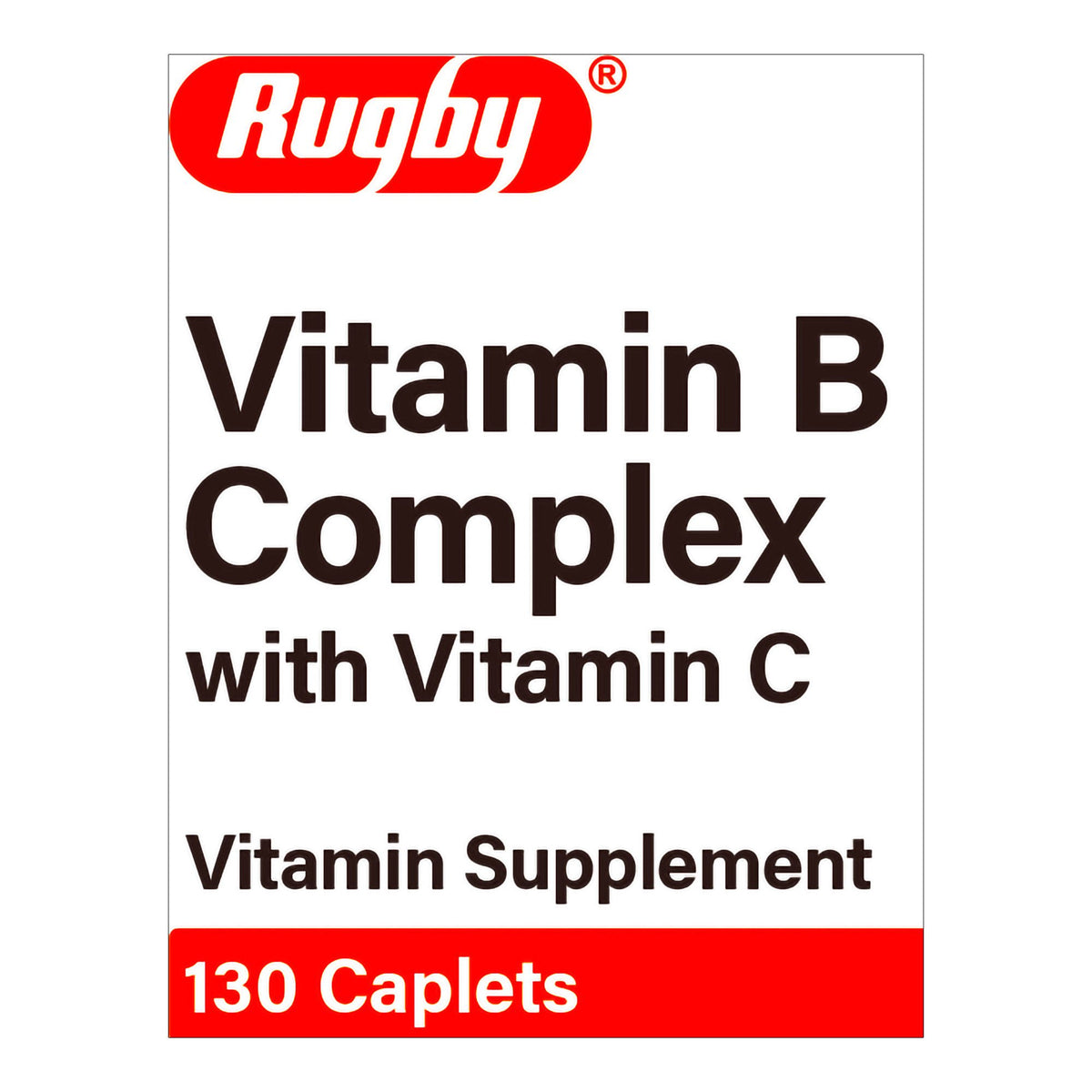 Rugby® Vitamin B Complex with Vitamin C (Ascorbic Acid) Multivitamin Supplement, BT/1
