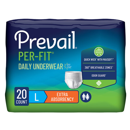 Prevail Per-Fit® Daily Underwear, Large, CS/80