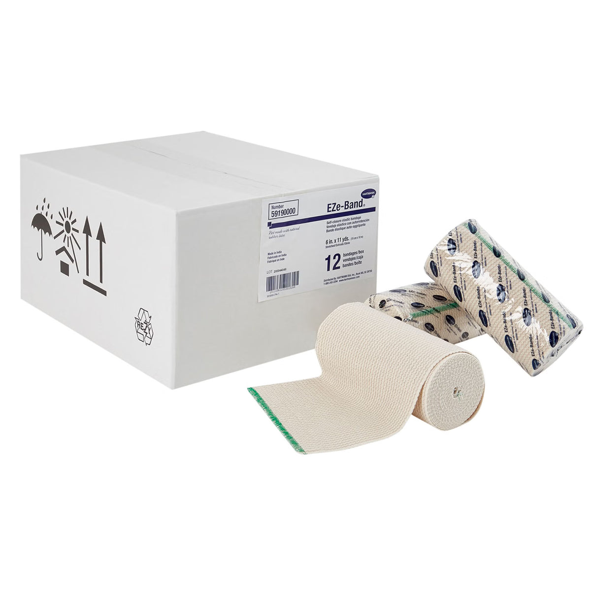EZe-Band® LF Double hook-and-loop closure Elastic Bandage, 6 Inch x 11 Yard, EA/1