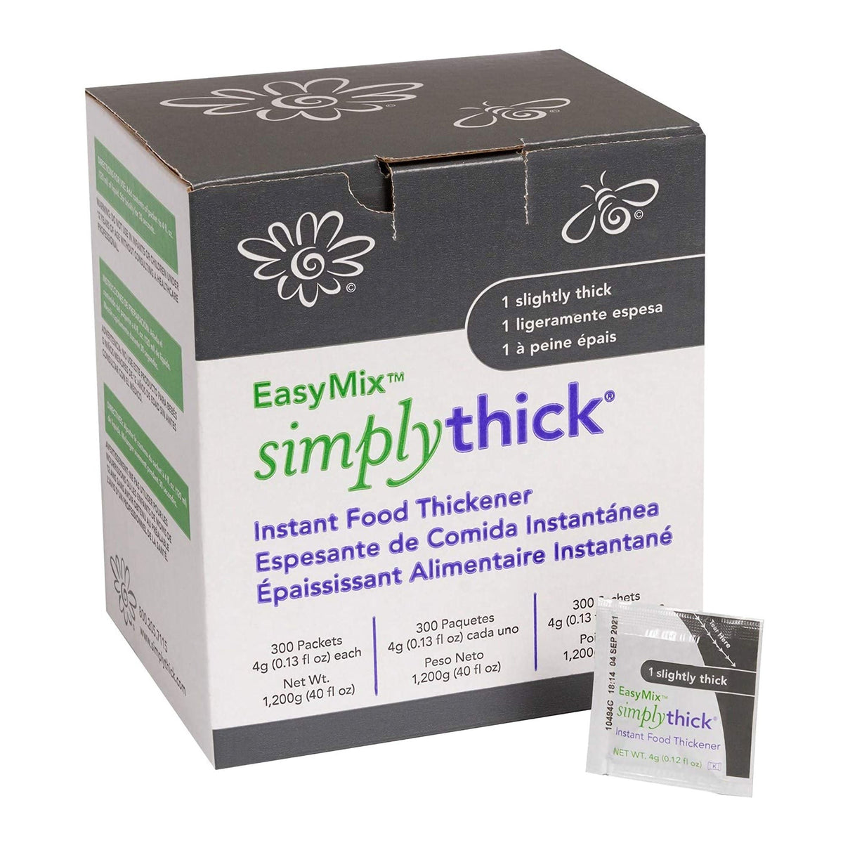 SimplyThick® Food Thickener, 4-gram Packet, BX/300
