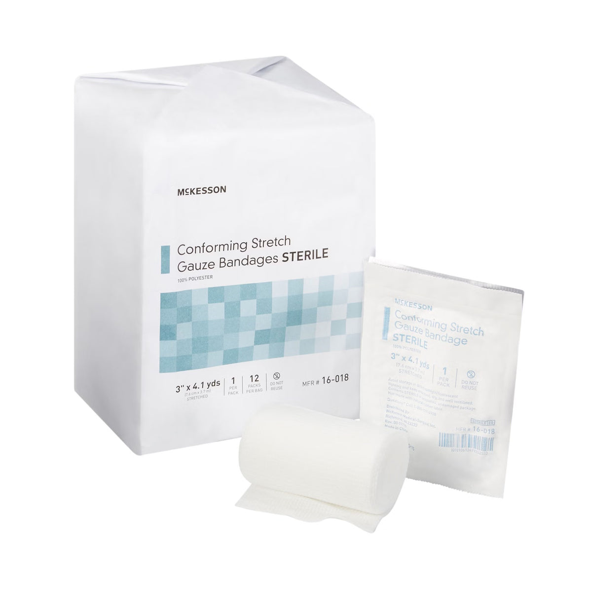 McKesson Sterile Conforming Bandage, 3 Inch x 4-1/10 Yard, BG/12
