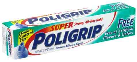 Poligrip Zinc-Free Denture Adhesive Cream, 2.4 oz., EA/1