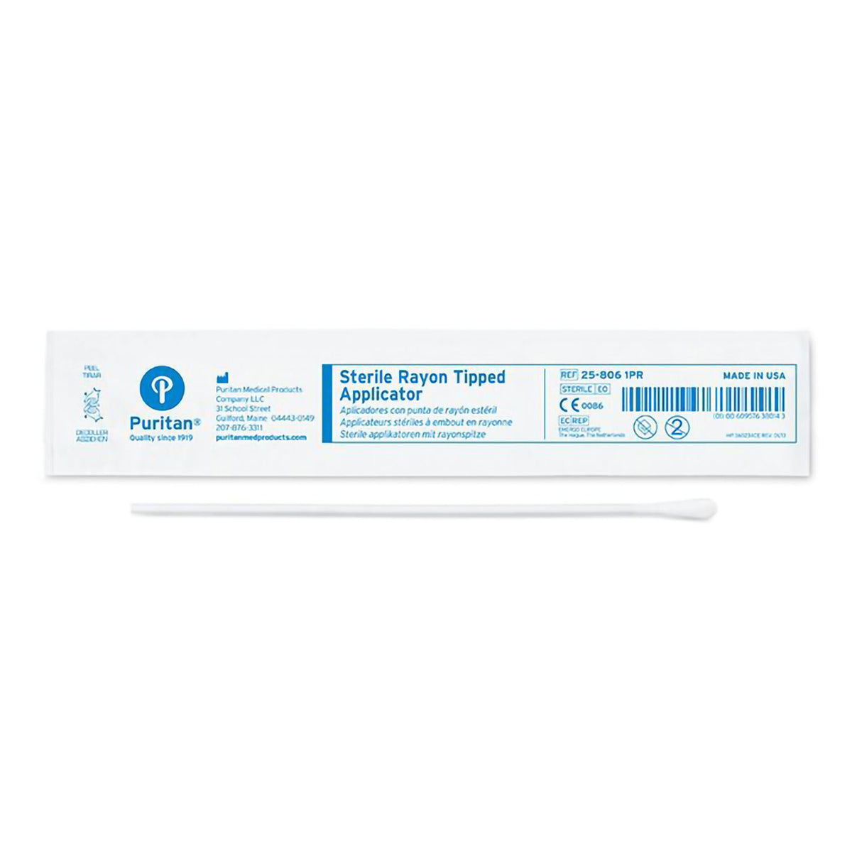 Puritan® Swabstick with Transport Tube, 6-Inch Length