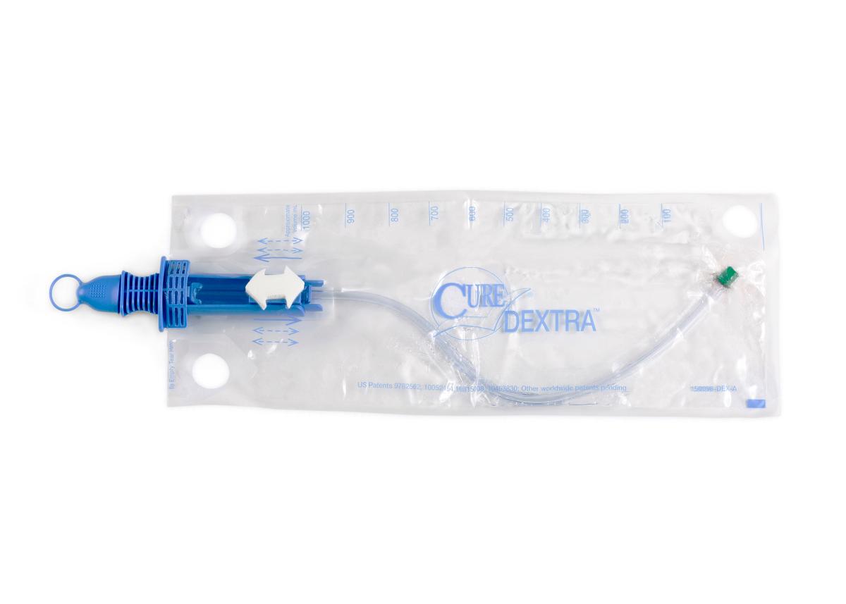 Cure Dextra Closed System, Straight Tip, 14 FR