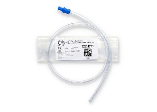 Cure Medical Extension Tube for Intermittent Catheters, 29"