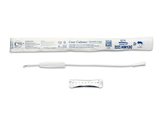 Hydrophilic Cure Catheter, 16" Male, Coude Tip, 12 FR
