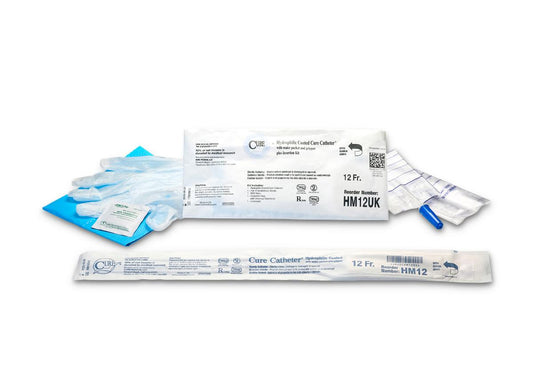 Hydrophilic Cure Catheter Kit, 16" Male, Straight Tip, 12 FR