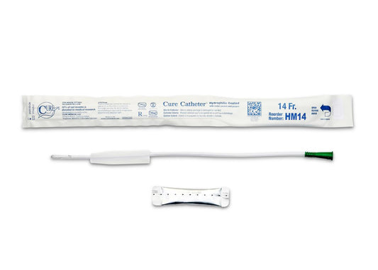 Hydrophilic Cure Catheter, 16" Male, Straight Tip, 14 FR