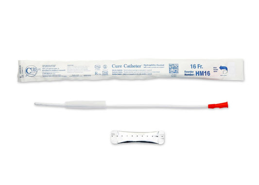 Hydrophilic Cure Catheter, 16" Male, Straight Tip, 16 FR