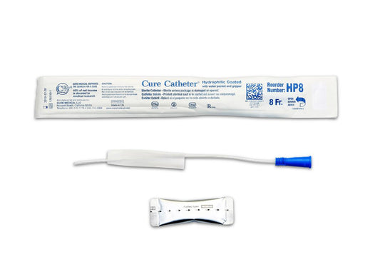Hydrophilic Cure Catheter, 10" Pediatric, Straight Tip, 8 FR
