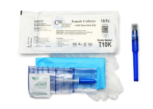 Cure Twist Female, 6" Straight Tip with Insertion Kit, 10 FR