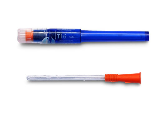 Cure Twist Female Intermittent Catheter, 6" Straight Tip, 16 FR