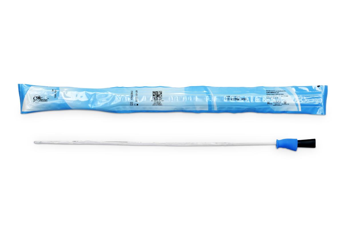 Cure Ultra Male Intermittent Catheter, 16" Straight Tip, 10 FR