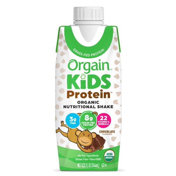 Orgain Kids Protein Organic Nutritional Shake, Chocolate, 8.25 fl oz - REPLACES ORG851770003124, EA/1