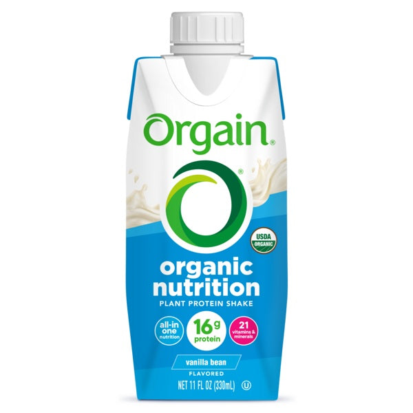 Orgain Organic Nutrition Vegan Shake, Vanilla Bean, 11 fl oz - REPLACES ORG851770003223, EA/1
