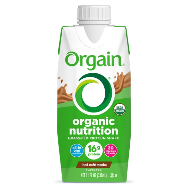 Orgain Organic Nutrition Shake, Iced Cafe Mocha, 11 fl oz - REPLACES ORG860547000075, EA/1