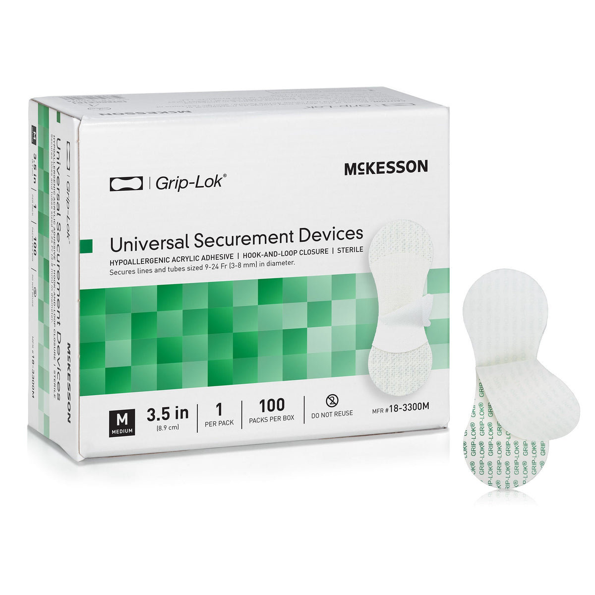 CATH SECURE, GRIP LOK UNIV STRMED (100/BX), BX/100
