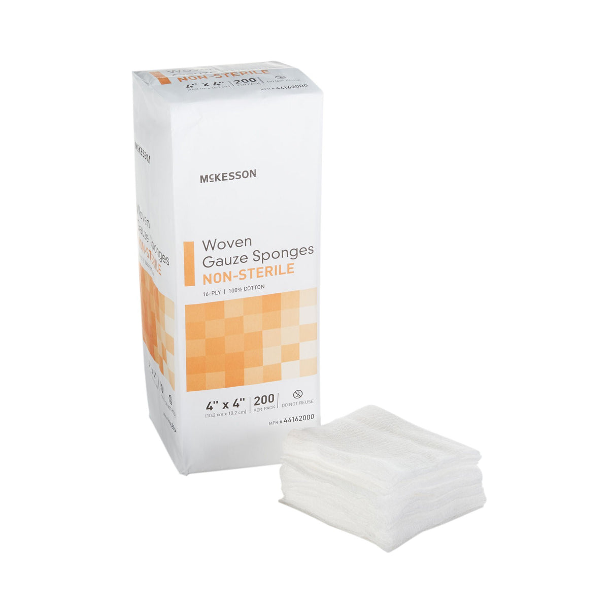 McKesson Gauze Sponge, 4 x 4 Inch, 16-Ply, PK/200