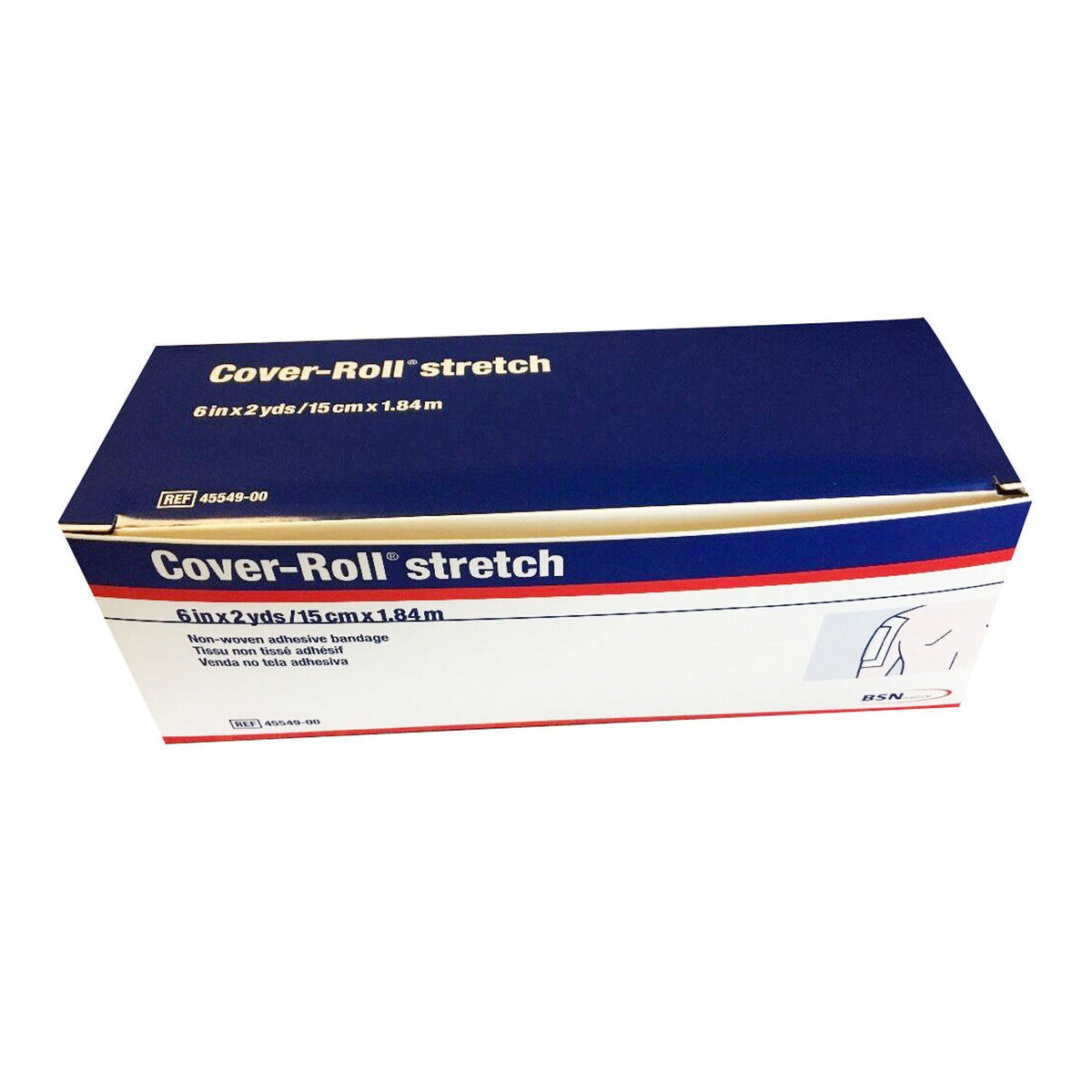 Cover-Roll® Stretch Dressing Retention Tape with Liner, 6 Inch x 2 Yard, White