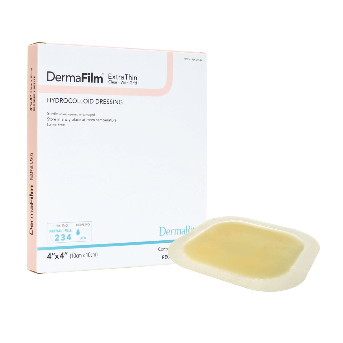 DermaFilm® Hydrocolloid Dressing, 4 x 4 Inch, BX/10