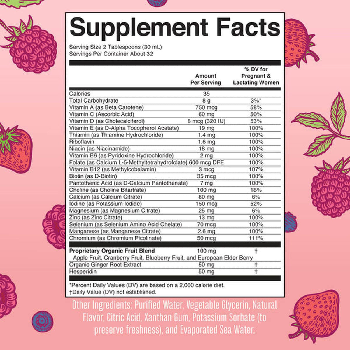 Mary Ruth's® Prenatal & Postnatal Liquid Multivitamin Liquid, Berry Flavor