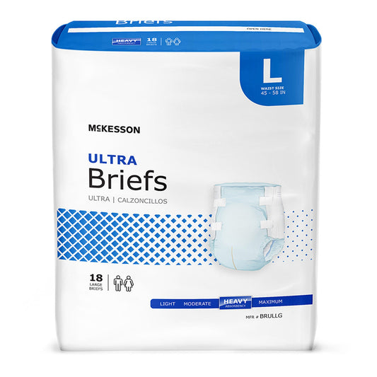 McKesson Ultra Heavy Absorbency Incontinence Brief, Large, BG/1