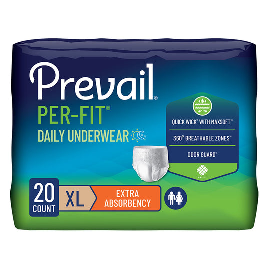Prevail Per-Fit® Daily Underwear, X-Large, CS/80