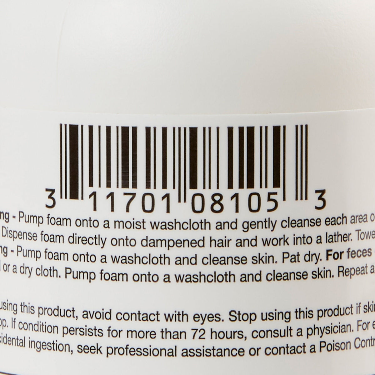 Bedside-Care® Foam Cleanser, Unscented, Shampoo and Body Wash, 8.1-ounce bottle