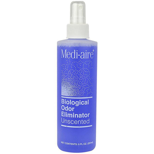 Medi-aire® Biological Odor Eliminator Deodorizer, Unscented, 8-oz. Spray Bottle, EA/1
