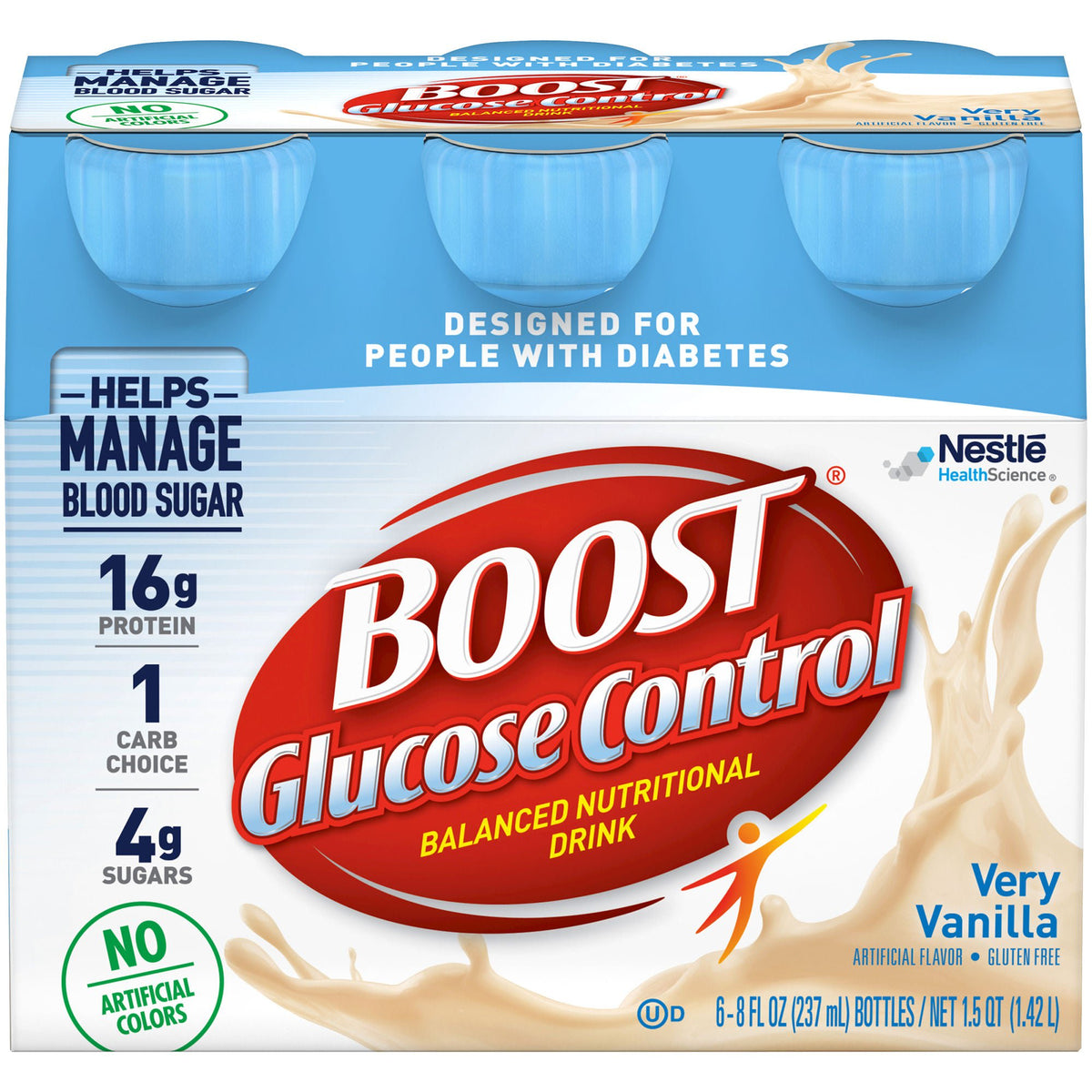 Boost® Glucose Control Vanilla Balanced Nutritional Drink, 8-ounce Bottle