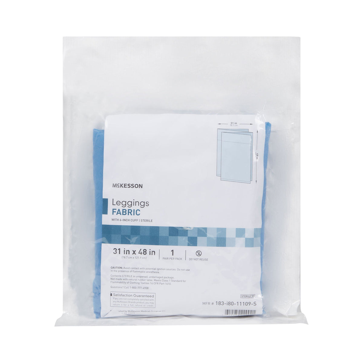 McKesson Sterile Surgical Leggings, 31 x 48 Inch, CS/30