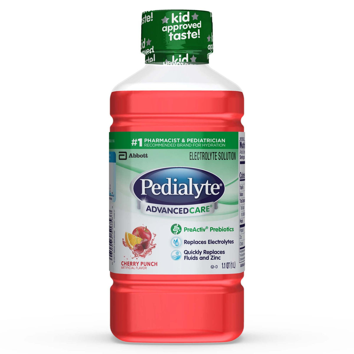 Pedialyte® AdvancedCare™ Cherry Punch Electrolyte Solution, 1 Liter Bottle, EA/1
