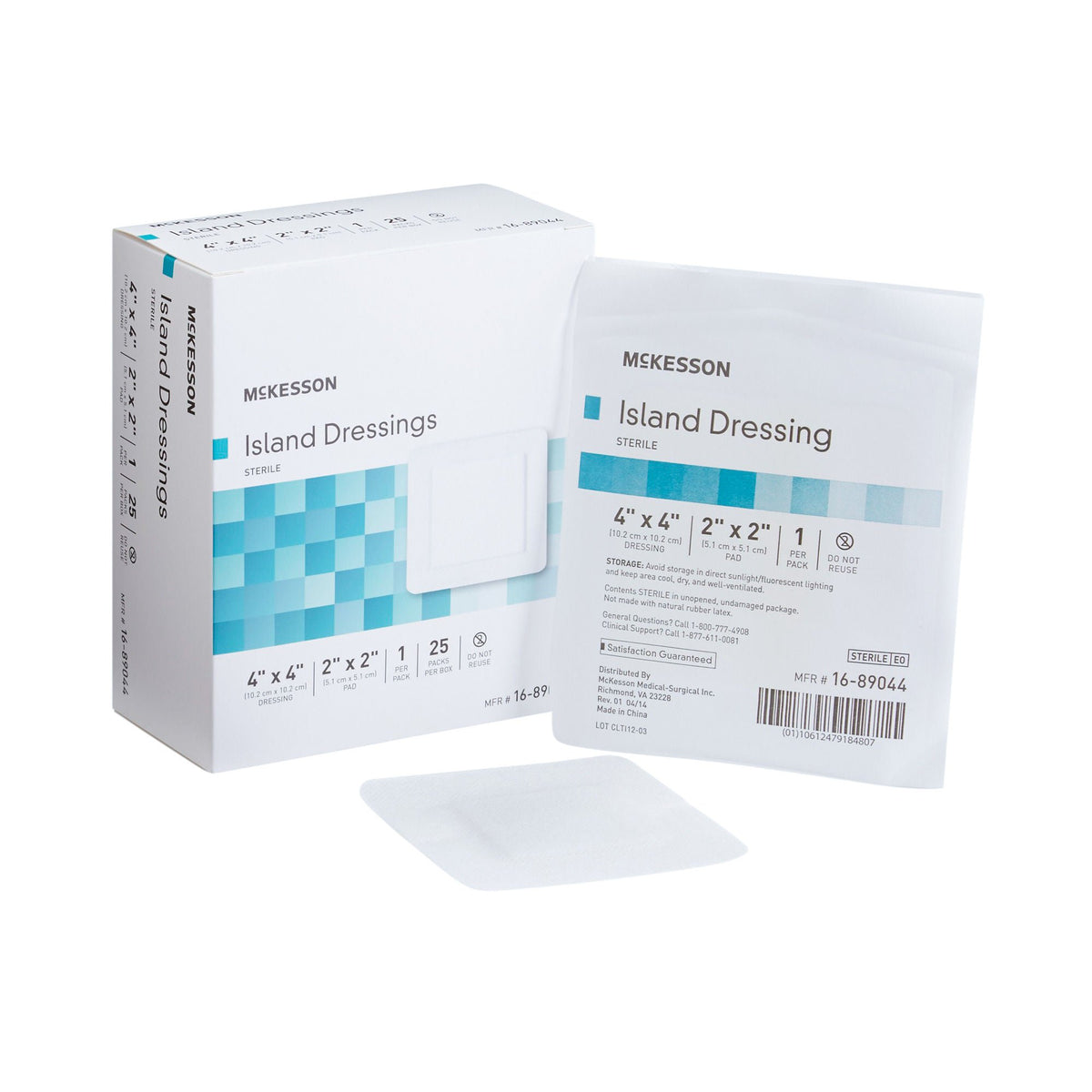 McKesson Adhesive Dressing, 4 x 4 Inch, CS/100