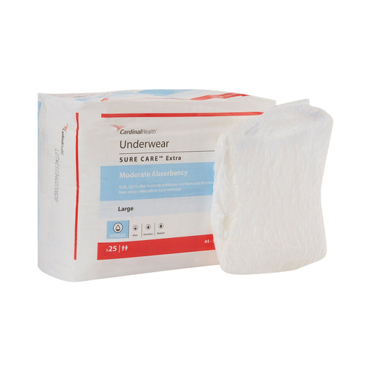 Sure Care™ Extra Moderate Absorbency Incontinence Underwear, Large, CS/100