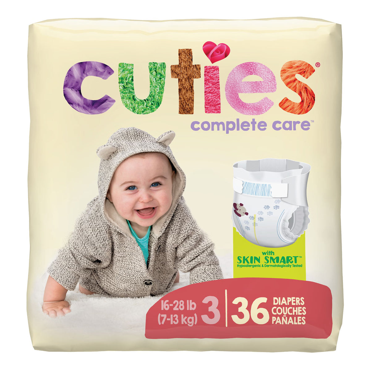 Cuties® Premium Diaper, Size 3