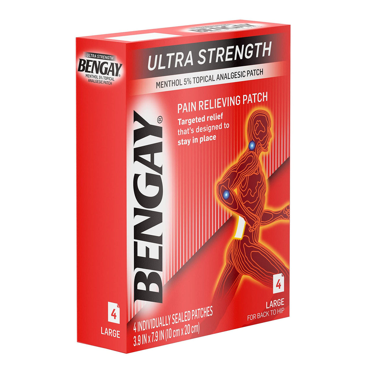 Bengay® Pain Relieving Patch Ultra Strength, Large Size, CS/36