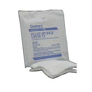 Gazetex 100% Cotton Non-Sterile Fluff Sponge 6" x 6-3/4", 6-Ply
