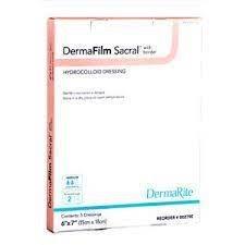 DermaFilm Hydrocolloid Dressing, Sacral, 6" x 7"