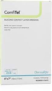 ComfiTel Silicone Contact Layer Dressing, 4" x 7"