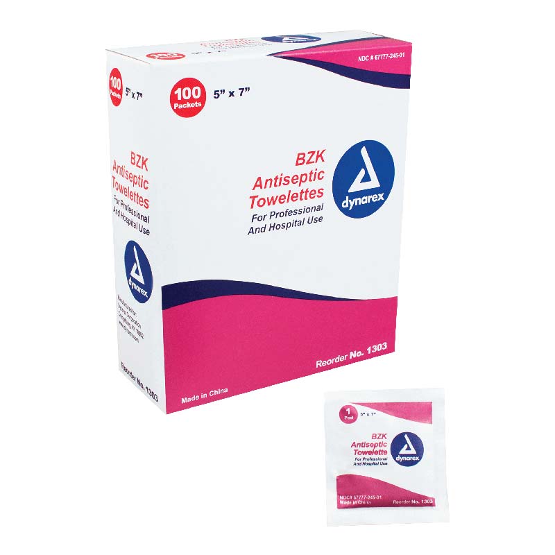 BZK Antiseptic Towelette 5 x 7