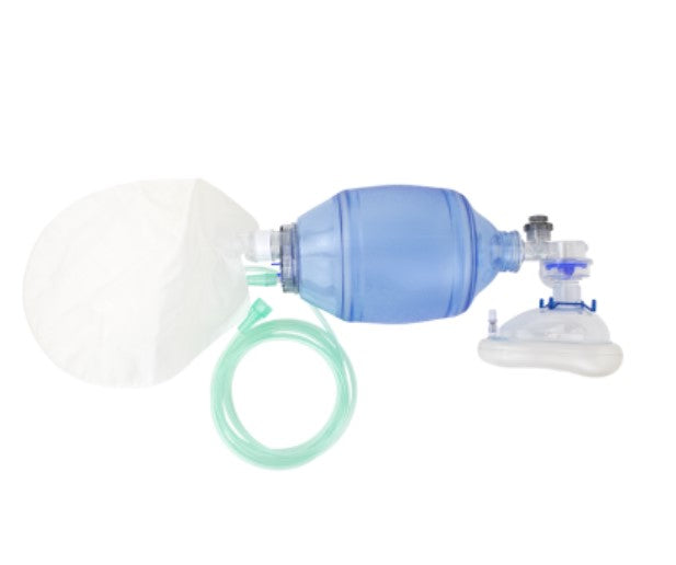 Dynarex Manual Pulmonary Resuscitator with Mask, Reservoir Bag and Oxygen Tubing, Adult