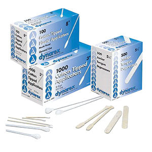 Dynarex Cotton Tip Wood Applicators, Non-Sterile 6"