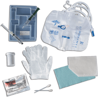 Silicone-Elastomer Coated Closed System Foley Catheter Tray 18 Fr 10 cc