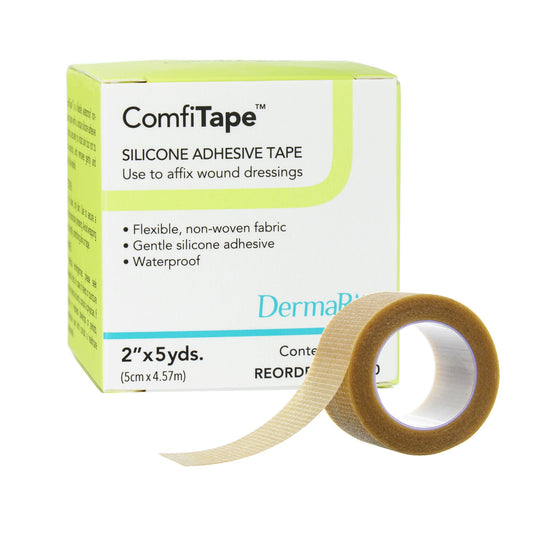 ComfiTape™ Silicone Medical Tape, 2 Inch x 5 Yard, Tan, RL/1