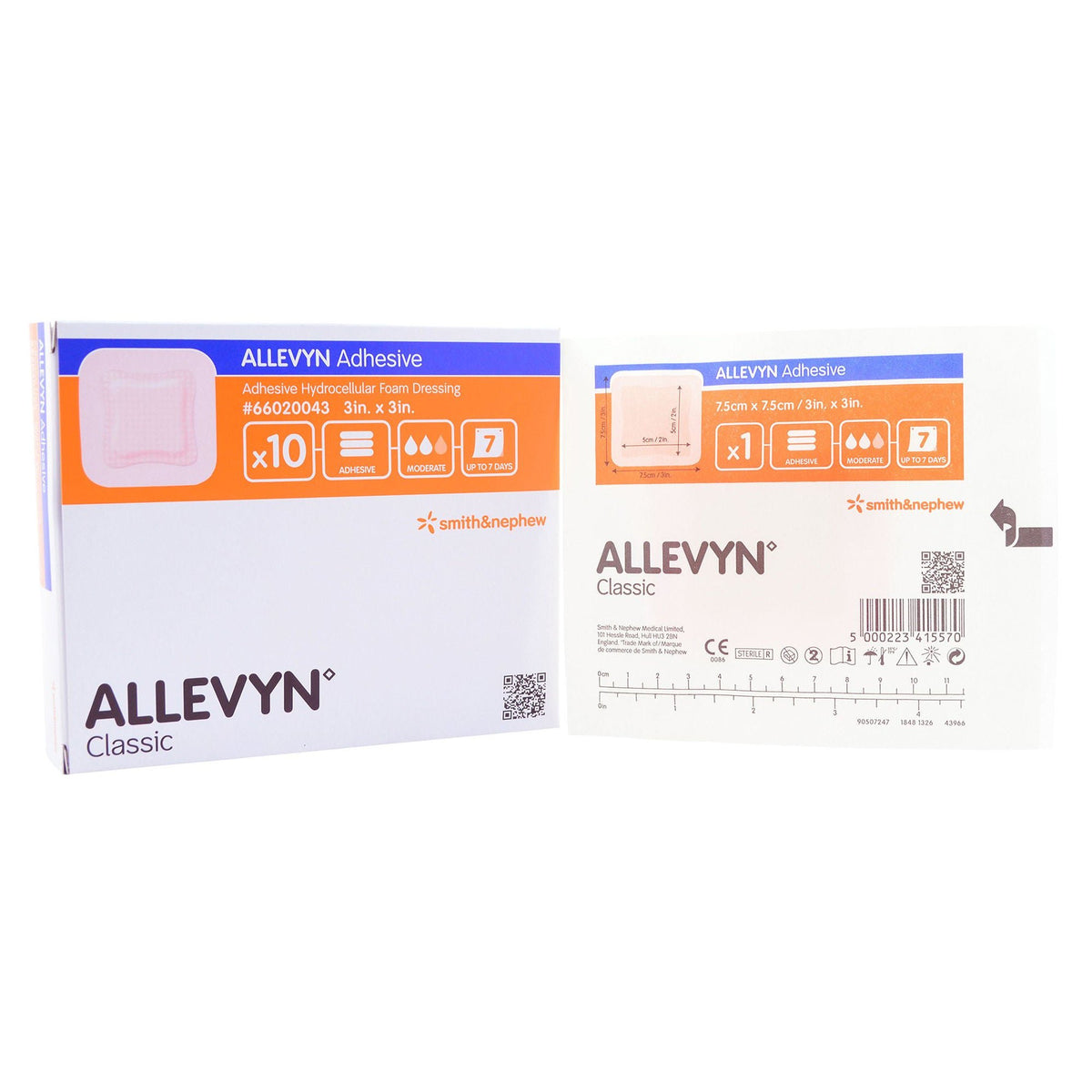Allevyn Adhesive with Border Foam Dressing, 3 x 3 Inch, CS/40